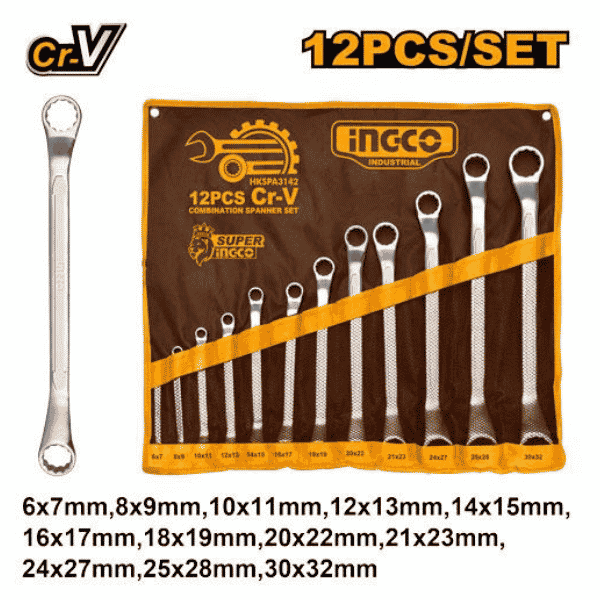 INGCO 1Offset Ring Spanner Set - HKSPA3142
