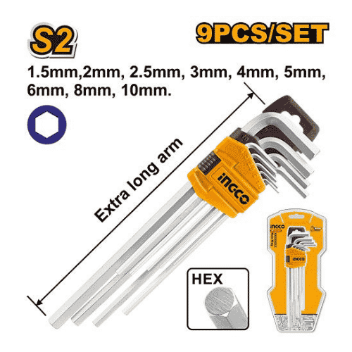 INGCO Extra Long Hex key - HHK11092