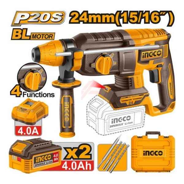 INGCO 24mm Cordless rotary hammer - CRHLI202482