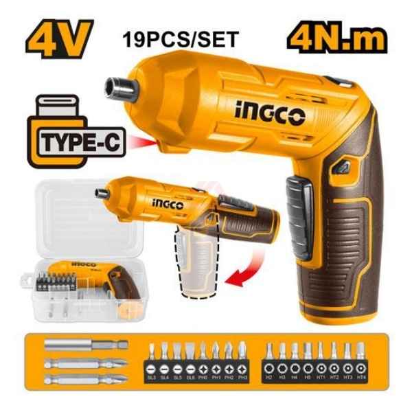 INGCO 4v Cordless Screwdriver - CSDLI0442