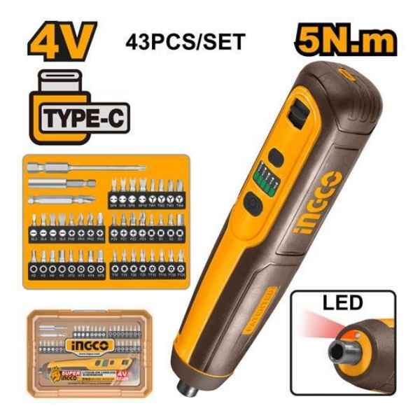 INGCO 4v Cordless Screwdriver - CSDLI04062
