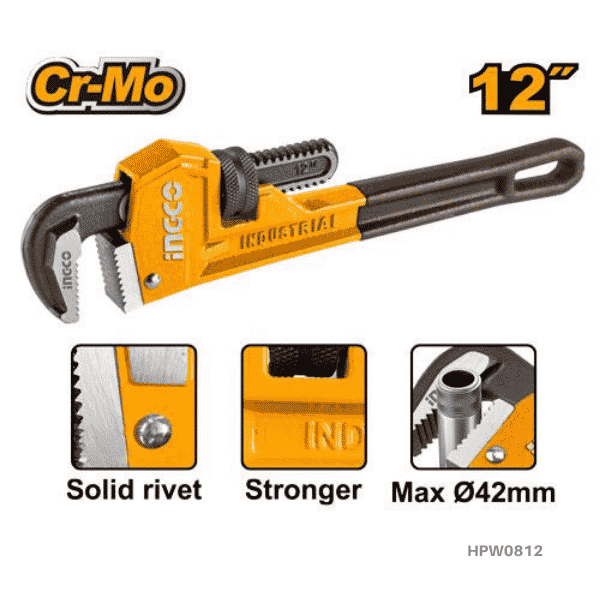 INGCO 12" Pipe Wrench - HPW0812