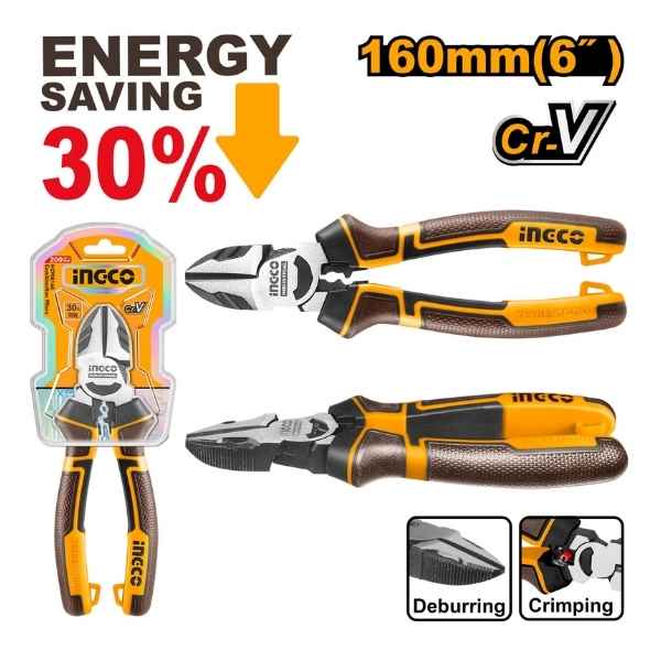 INGCO 6" High Leverage Diagonal Cutting Pliers - HHLDCP28160