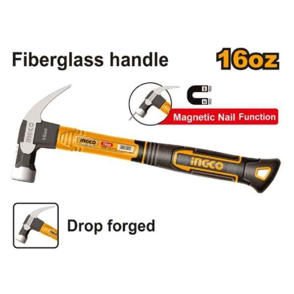 INGCO 16oz Claw Hammer - HCH81016