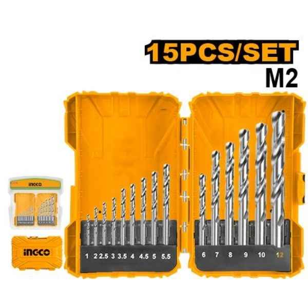INGCO 15 Pcs HSS m2 drill bits set - AKDL51502