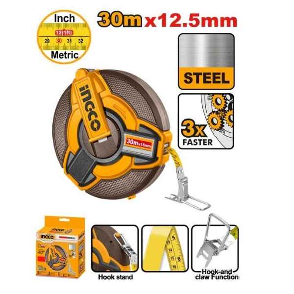 INGCO 30m Steel measuring tape - HSMT0830