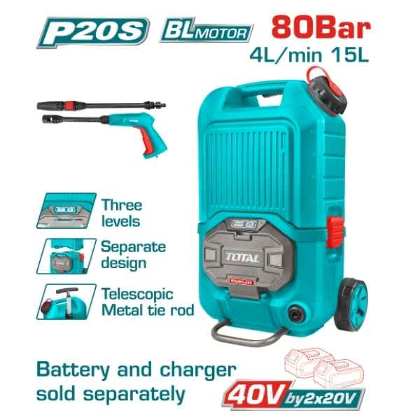 TOTAL Lithium-Ion Pressure Washer - TPWLI4006
