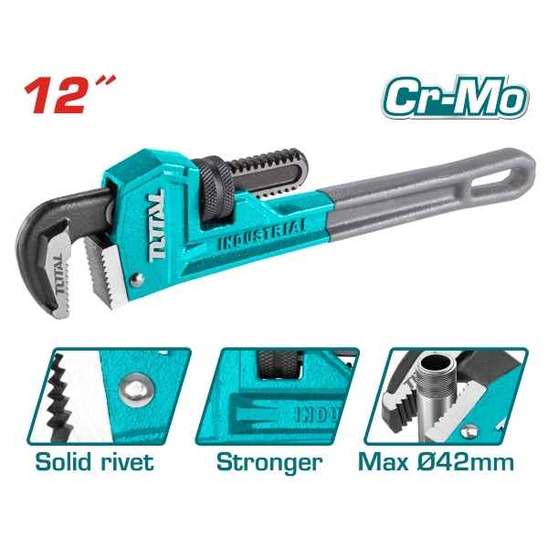 TOTAL 12″ Pipe Wrench - THT171206