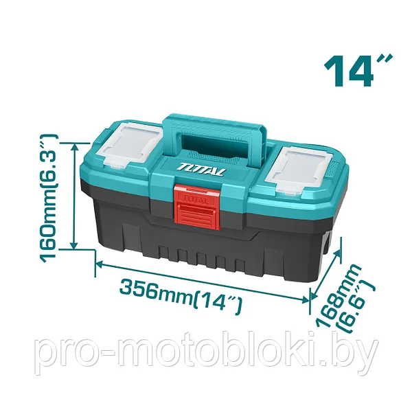 TOTAL 14″ Plastic  Tool Box - TPBX0141