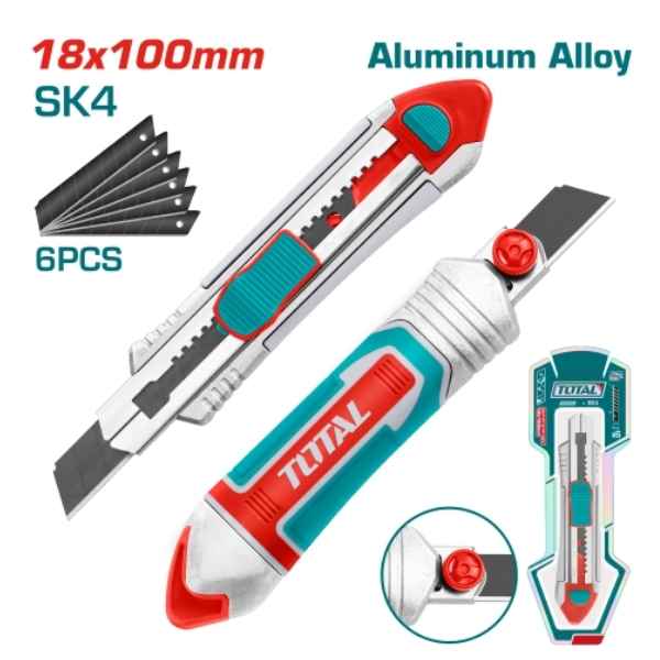 TOTAL 18MM X 100MM Snap-Off Blade Knife - TG5121806