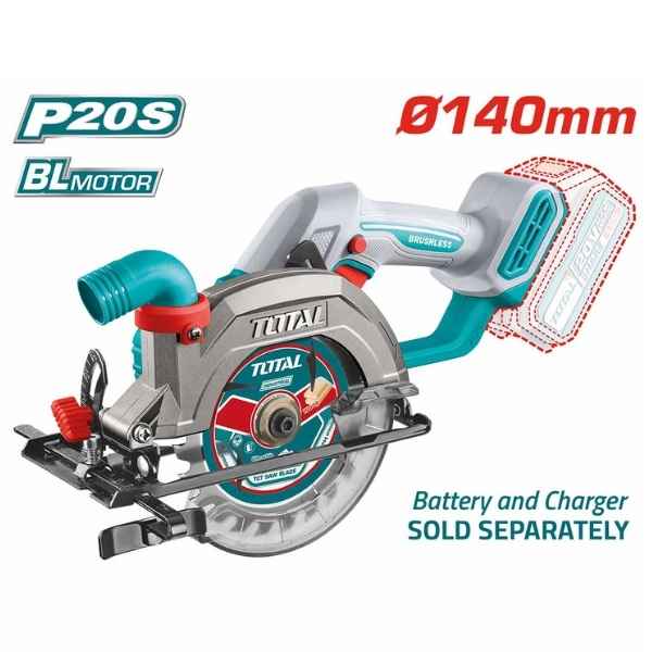 TOTAL 140mm Lithium-Ion Circular Saw - TSLI1402