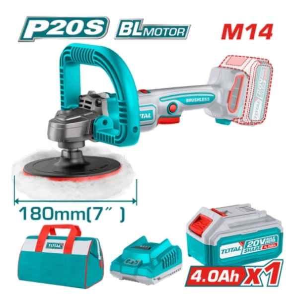 TOTAL 7" Cordless Polisher - TAPLI20181