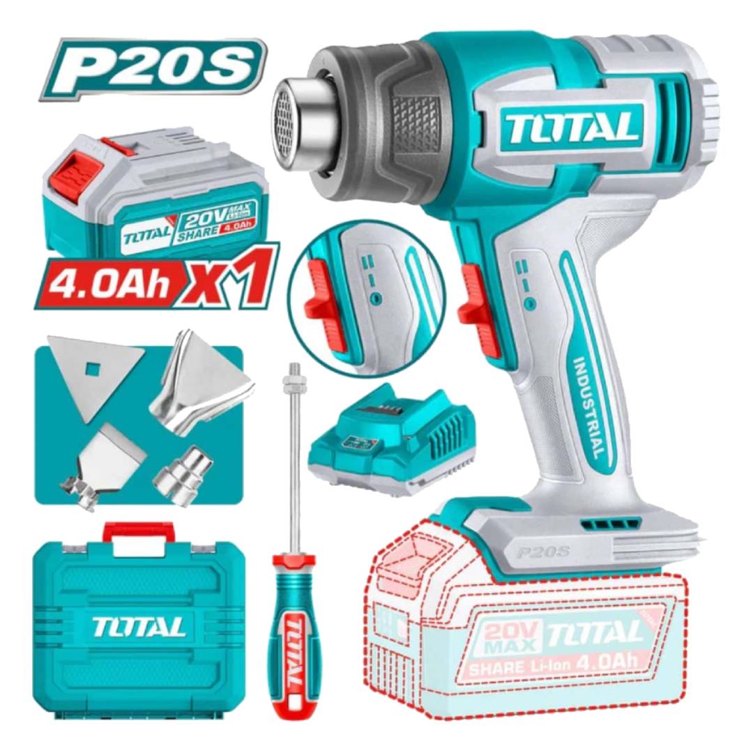 TOTAL Cordless Heat Gun - TBLI20065