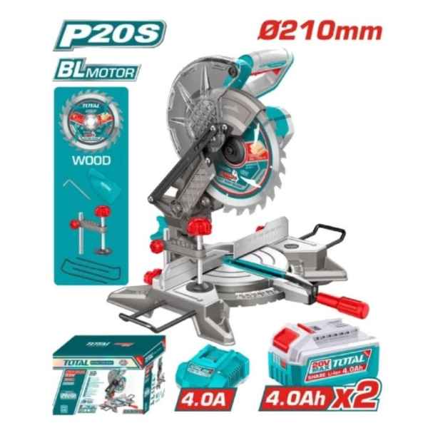 TOTAL Cordless Mitre Saw - TMSLI20212