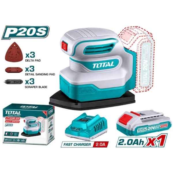 TOTAL Cordless Palm Sander - TPSLI20141