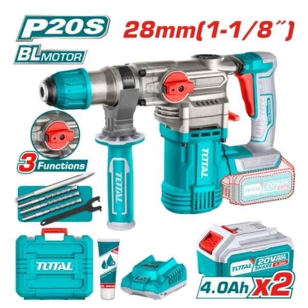 TOTAL Cordless Rotary Hammer - TRHLI202882