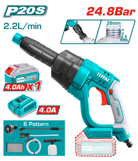 TOTAL Lithium-ion Pressure Washer - TPWLI20084
