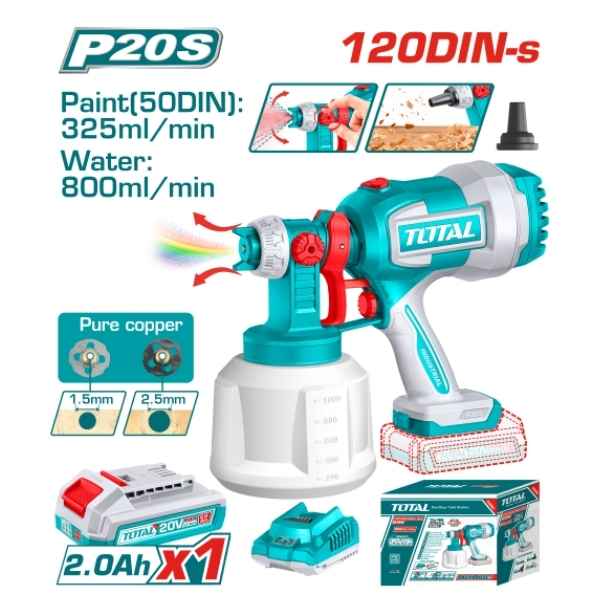 TOTAL Lithium-Ion Spray Gun - TSGLI20042