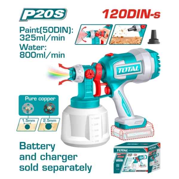 TOTAL Lithium-Ion Spray Gun - TSGLI2004