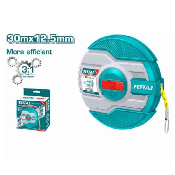 TOTAL 30M Fiber Glass Measuring Tape - TMTF13306