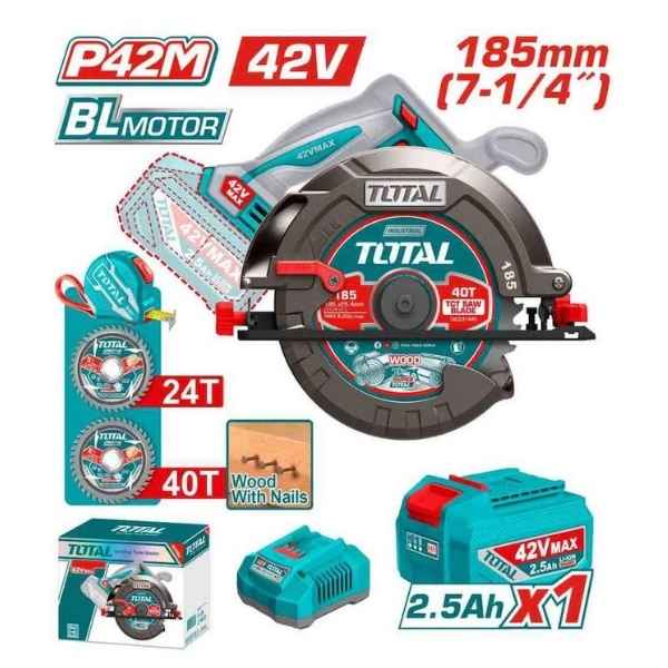 TOTAL Cordless Circular Saw (With B&C) - TSLI4218511