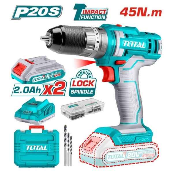 TOTAL 45Nm Cordless Impact Drill - TIDLI201452