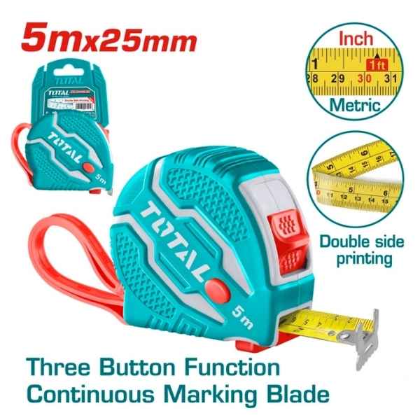 TOTAL 5M Steel Measuring Tape - TMT126051E