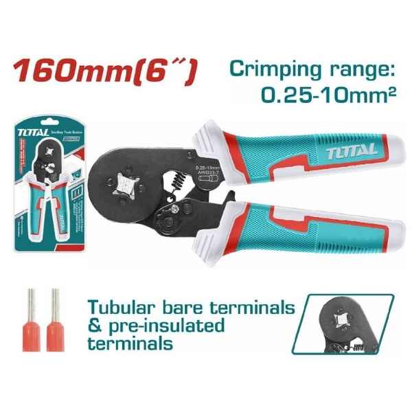 TOTAL 6″ Ratchet Crimping Plier - THCPG2510