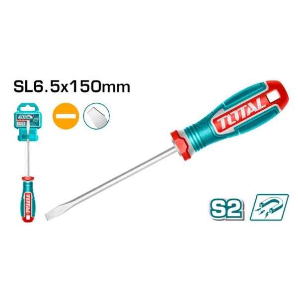 TOTAL 6″ Slotted Screwdriver - TSDRSSL6150/TSDSL6150