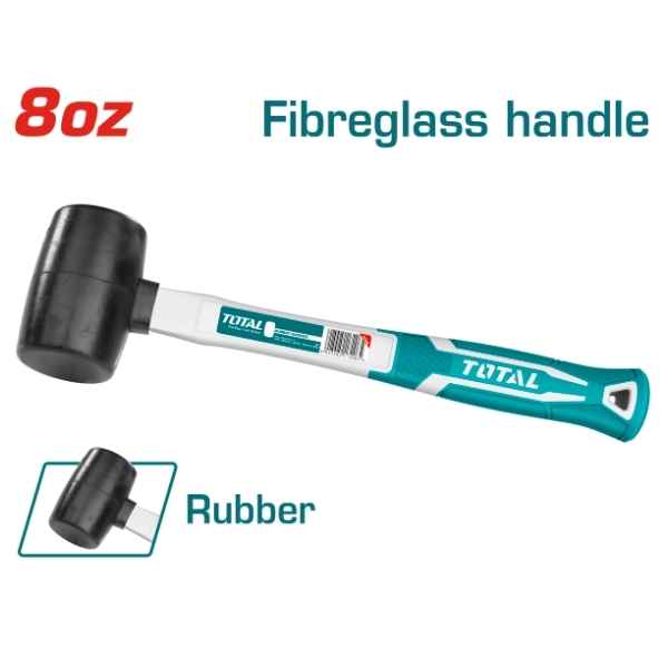 TOTAL 8oz Rubber Hammer - THT76816