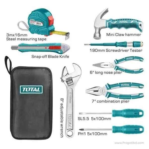 TOTAL 9Pcs Hand Tool Set - THKTHP90096/THKTHP90097