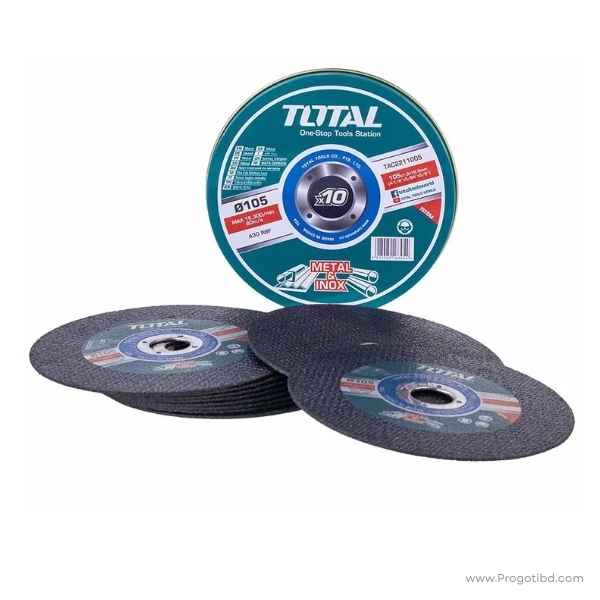 TOTAL 4″ Abrasive metal cutting disc set - TAC2211005