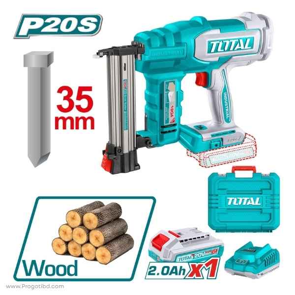 TOTAL 20v Cordless Brad Nailer - TCBNLI2038