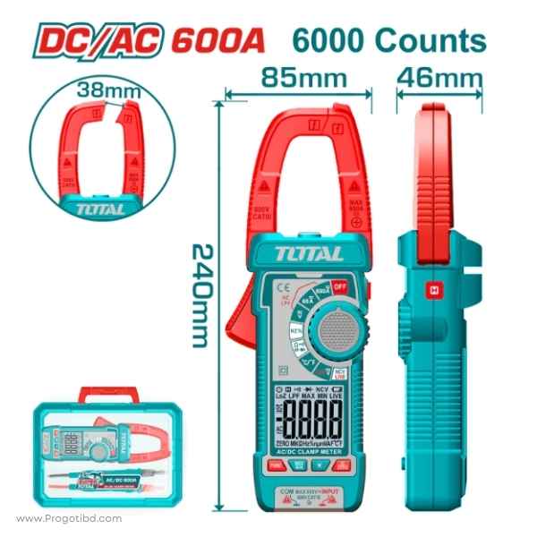 TOTAL 600A Dc/Ac Clamp Meter - TMT766002