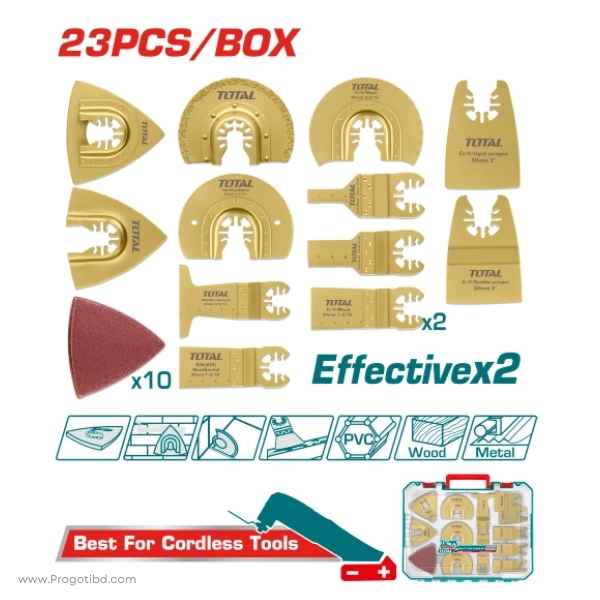 TOTAL 23Pcs Multi Tool Blade Set - TAKTMT2301