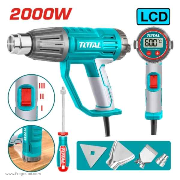 TOTAL 2000W Digital LCD Heat Gun - TB20056