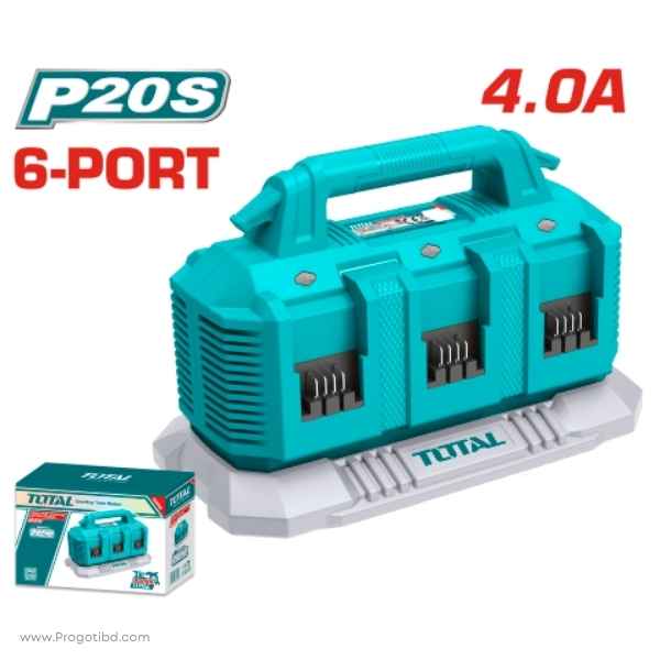 TOTAL 4.0A 6-Port Battery Charger - TFCLI2064