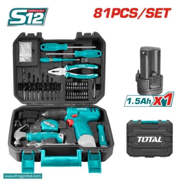 TOTAL 81 PCS Tools Set - THKTHP10812