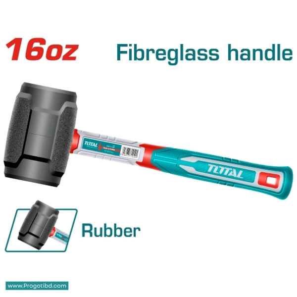 TOTAL 16oz Rubber Hammer - THRUH6816