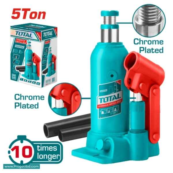 TOTAL 5Ton Hydraulic Bottle Jack - THT109054