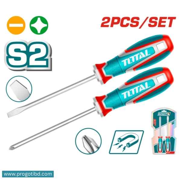 TOTAL 2 Pcs screwdriver set - TKSDS0226