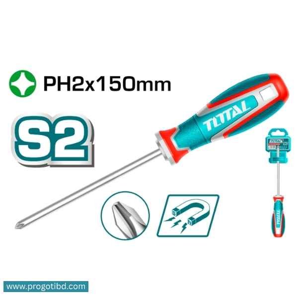 TOTAL 6″ Phillips Screwdriver - TSDRSPH2150