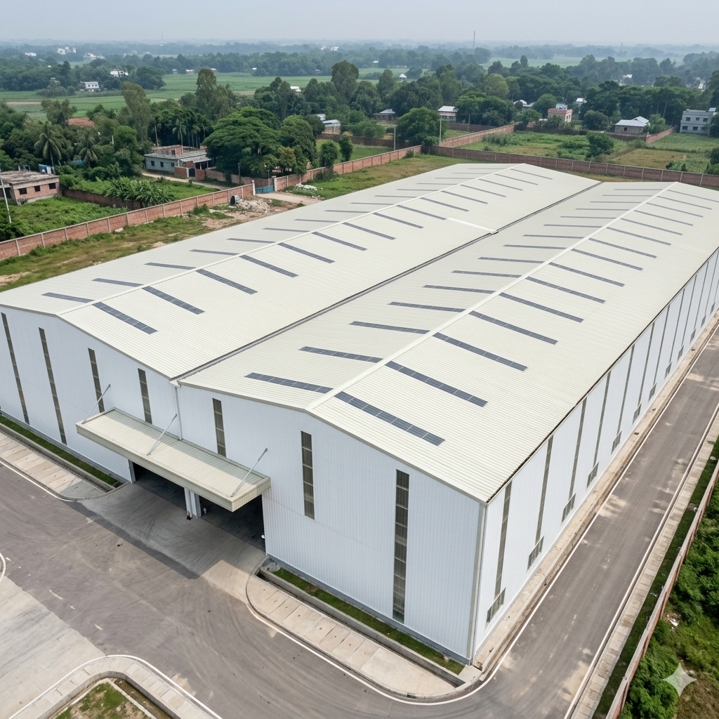 Steel Prefabricated Multi Gable Factory Shed - 61PMSS109